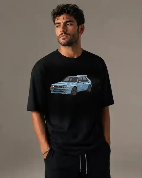 black AICarMix T-shirt — Secondary model view