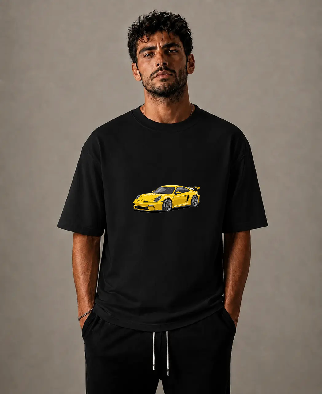 white AICarMix T-shirt — Model front