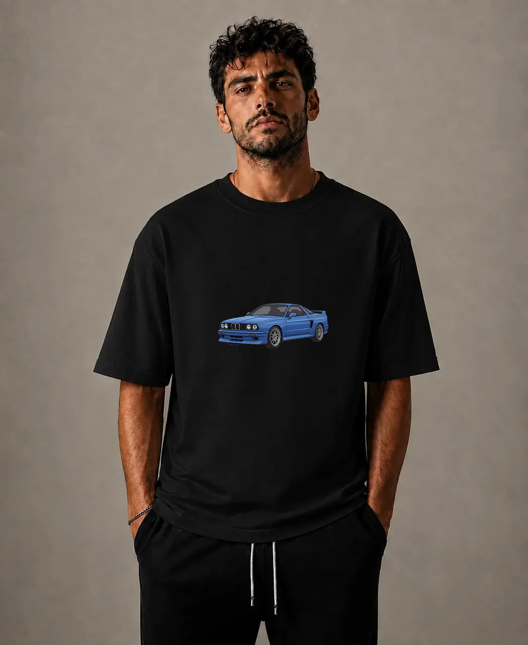 white AICarMix T-shirt — Model front