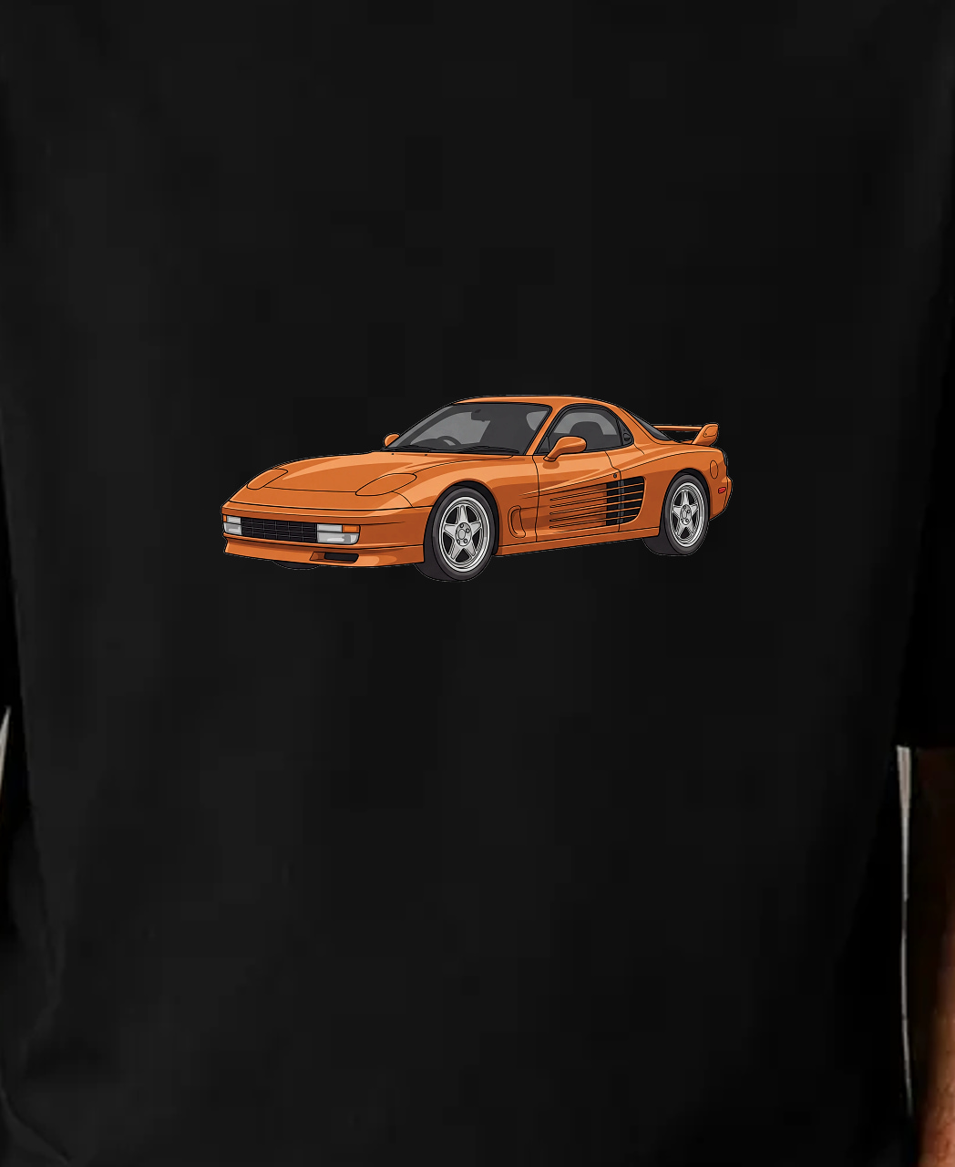 white AICarMix T-shirt — Print close-up