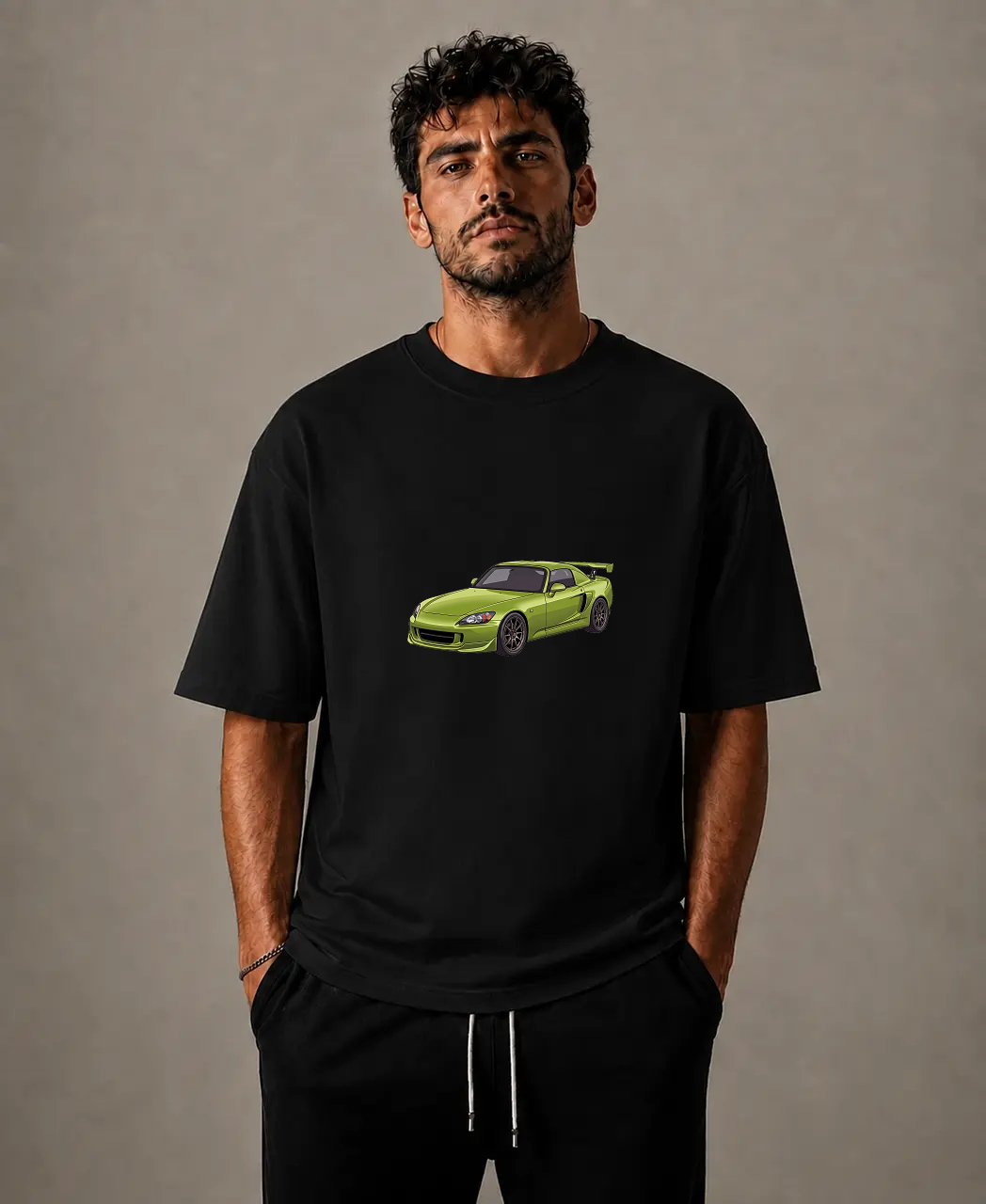 white AICarMix T-shirt — Model front